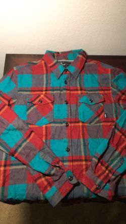 Vans flannel large green red rare vintage colorway supreme bape sweater hoodie jacket