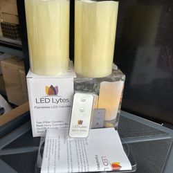 Flameless LED Candles Flickering Pillar, Battery Powered Remote Control Candle