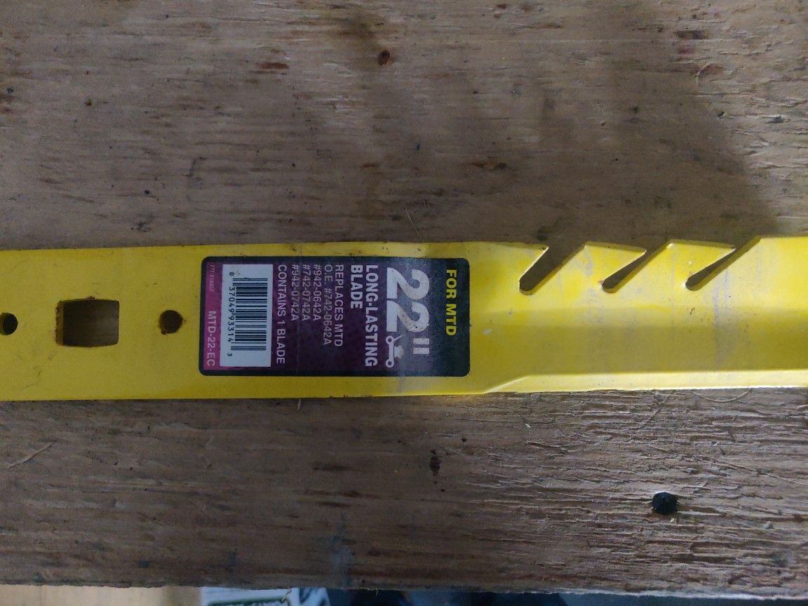 22" MTD Lawn Mower Blade