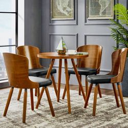 Round Bamboo Table And 4 Chairs 