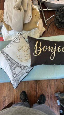 Two throw pillows