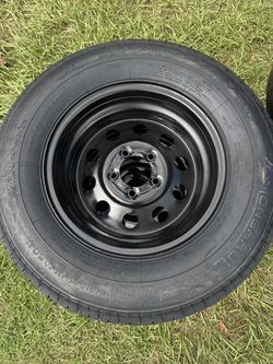 Fresh 205/75R15 Trailer Tire on 5-Lug Rim
