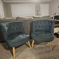 Blue Salon Chairs 