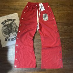 Saint Vanity Nylon Track Pants Red