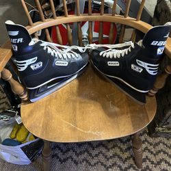 Bauer hockey skates size 12, never sharpened in great condition.  Thought I would get into hockey, but I’m too old. $50, cash or Venmo, meet in person