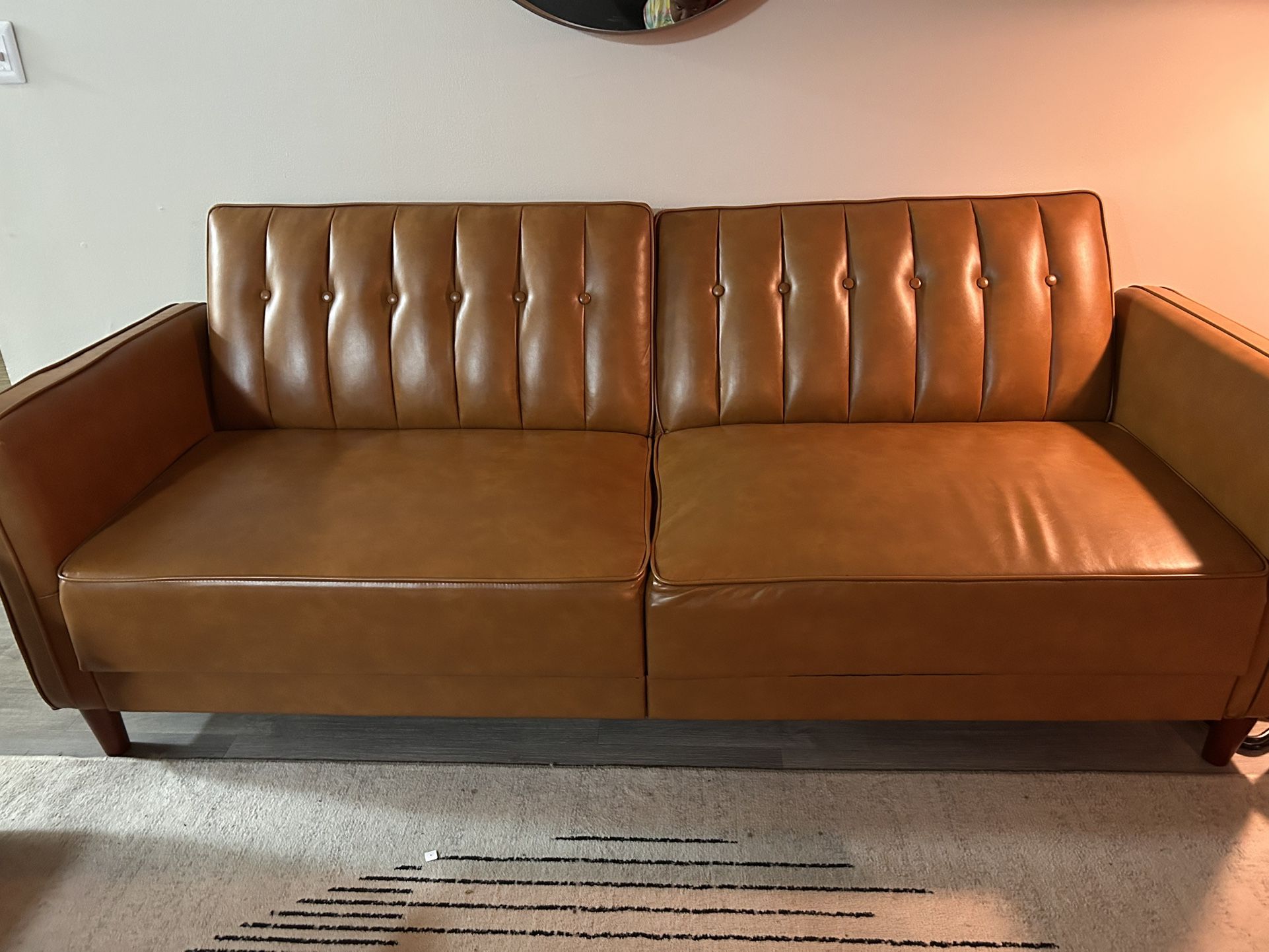 Leather Brown Couch