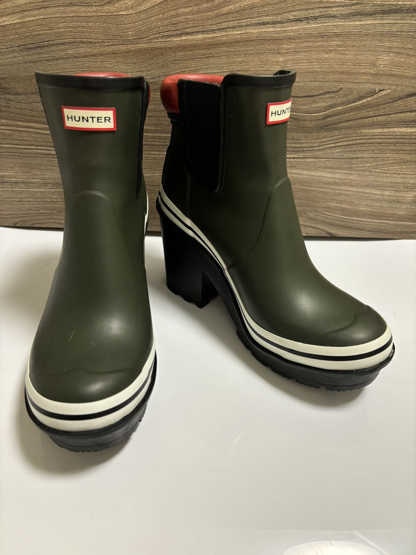 Hunter Women's Rain Boots Block Heels 