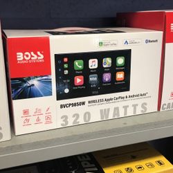 Boss Elite 7 Inch Apple CarPlay And Android Auto Stereo Wireless 