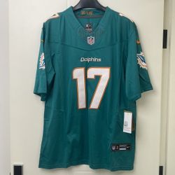 Jaylen Waddle #17 Miami Dolphins NFL Jersey Aqua
