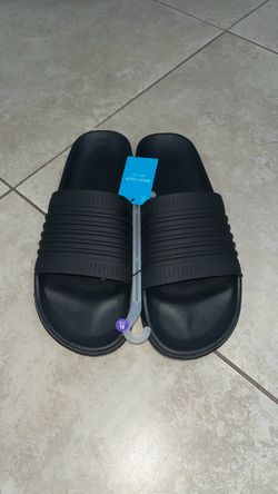 Men’s Black Slides, Size 13