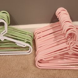 Baby Clothes Hangers (Pink/Green/White)