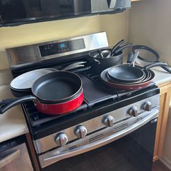 Set Assorted Pots & Pans including GreenPan, Tramontina & Invitations 13 total + 4 lids moving sale
