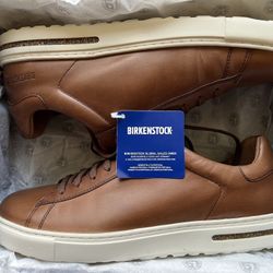 Brand New Birkenstock Bend Low Cognac Leather Sneakers 42R L11 M9 270MM Regular Width With Tags