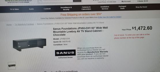Sanus Foundations JGV60-CH1