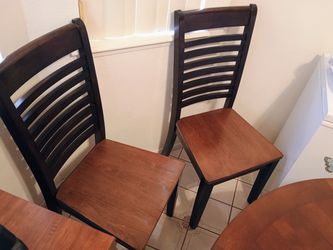 Two wooden chairs