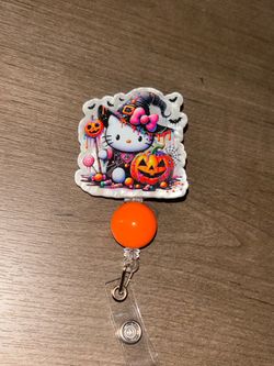 Halloween Kitty Retractable Badge Reel
