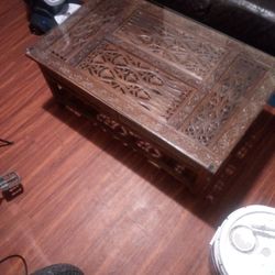 Handcrafted Antique Indian Coffee Table