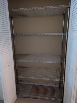 5  Tier chrome metal shelving unit