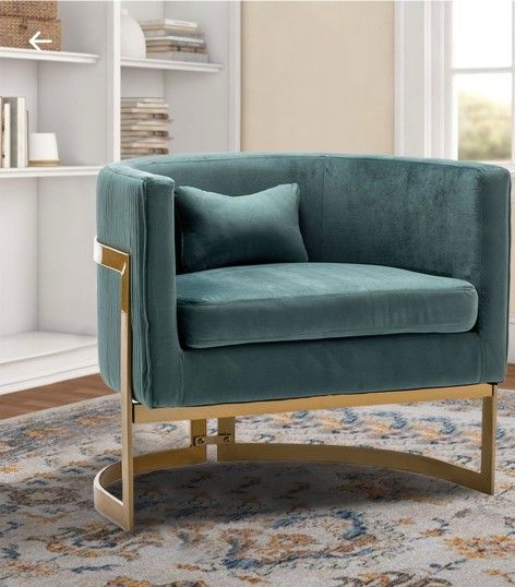 Velvet Barrel Armchair