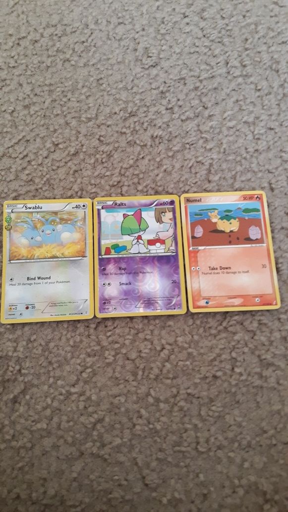 2016 Swablu, 2015 Ralts, 2006 Numel