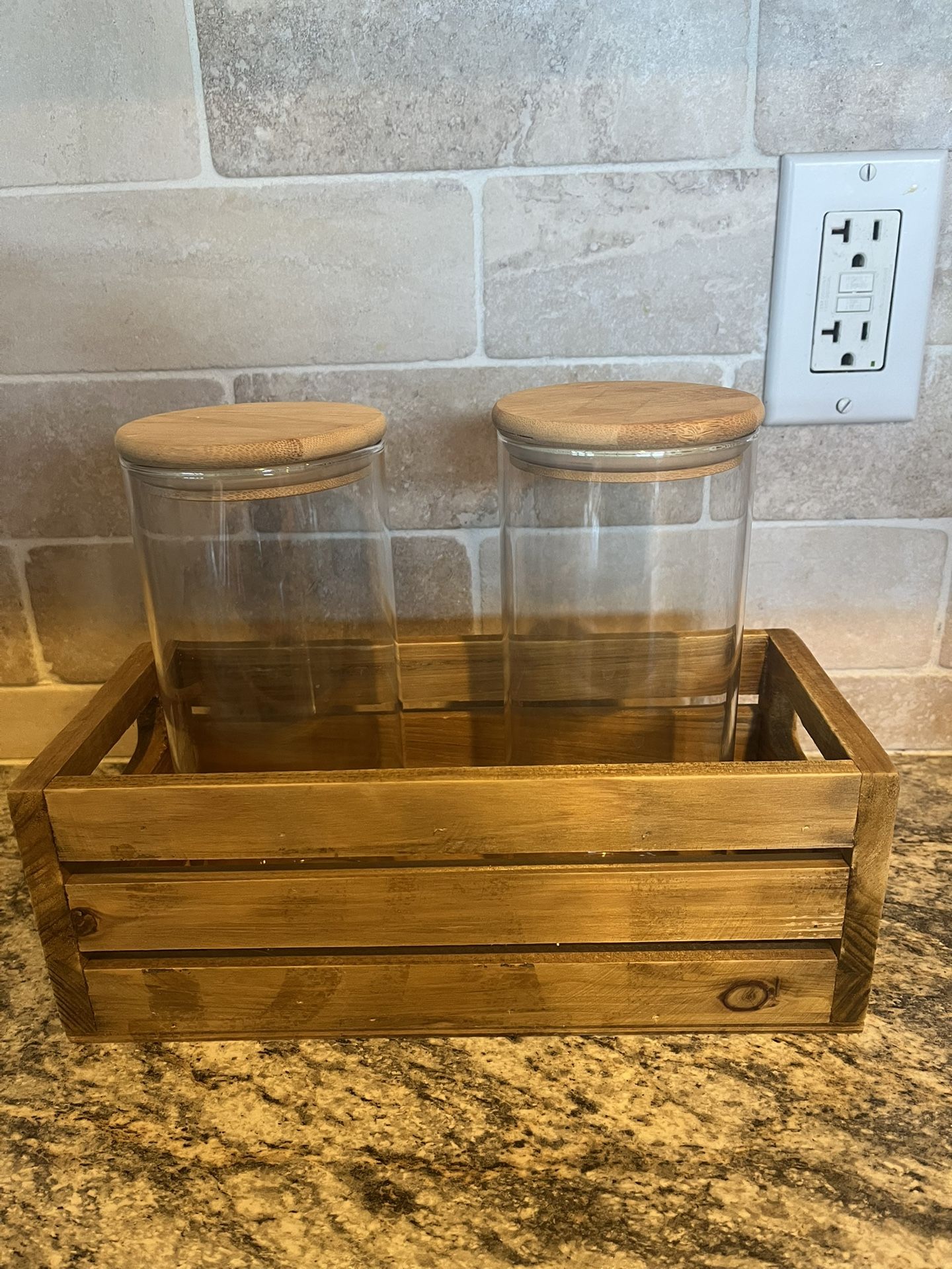 Jars With Wooden Box