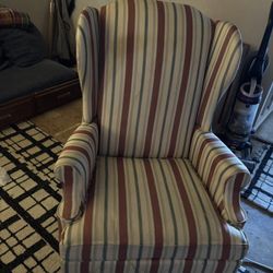 Striped High back Chair 