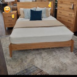 Bed Frame , Chest And Night Stand (Wood) Like New