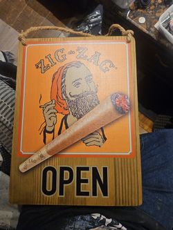 11 1/2"x15 1/2" Zig Zag open/closed sign