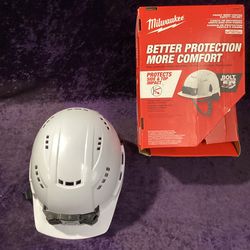 🧰🛠Milwaukee BOLT White Type 2 Class C Front Brim Vented Safety Helmet-$70!🧰🛠