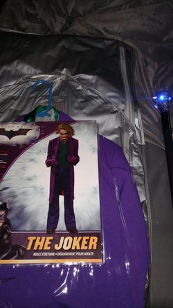 Dark night joker costume with staff large