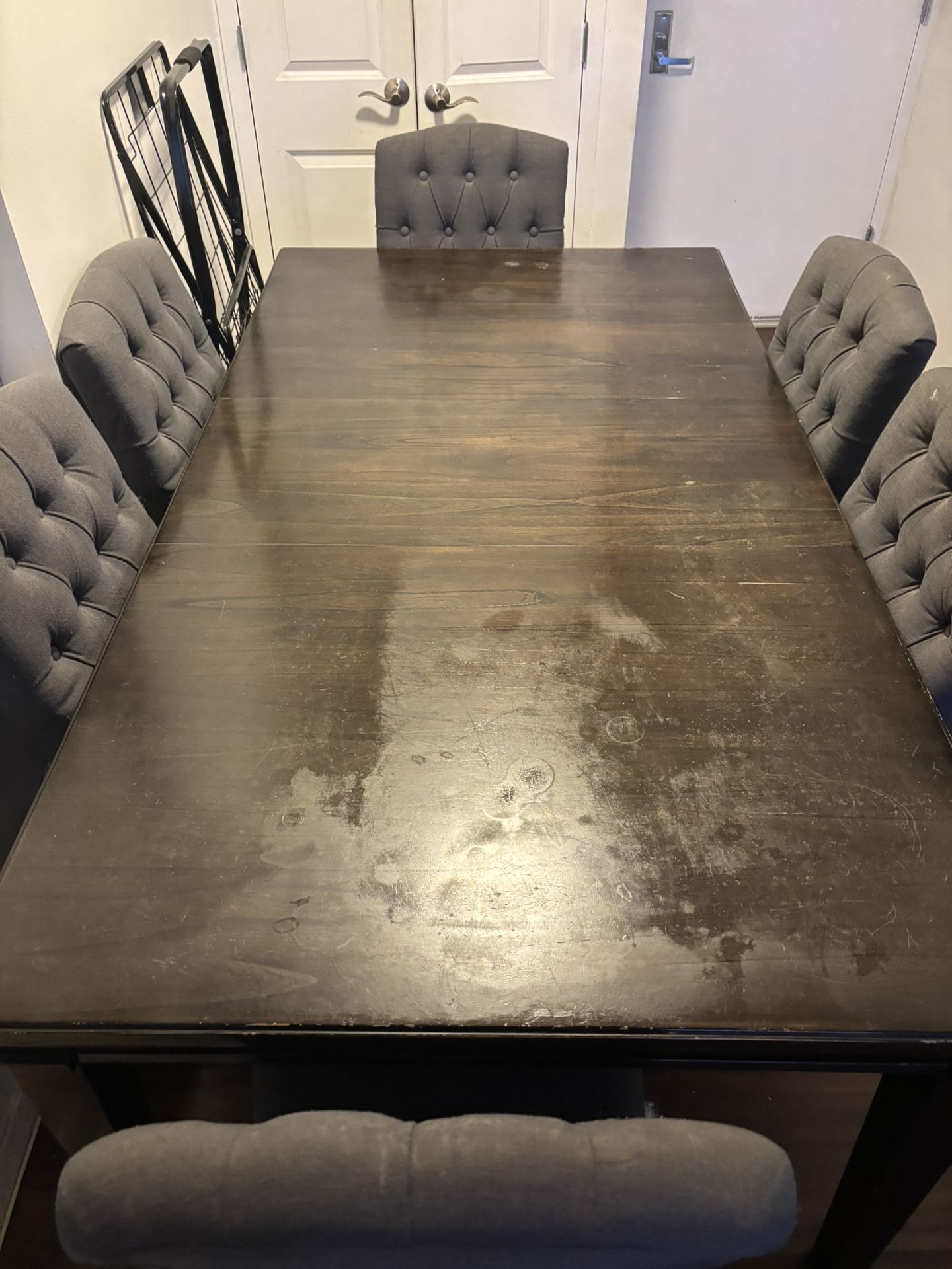 6 Chairs And One Big Table $100 CASH!!!!!!