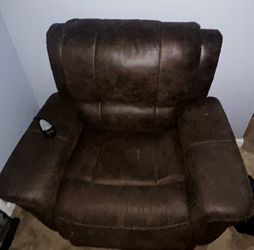 Brown Leather Chair-Used/FAIR  Condition - $50