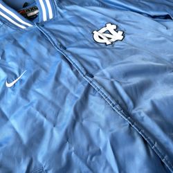🌟RARE🌟 Vintage 90’s Nike UNC North Carolina (Tarheels) Nylon Letterman/Bomber Jacket [TEAM ISSUED]