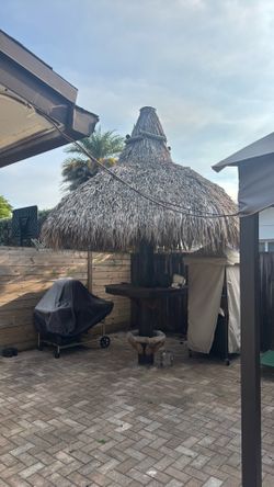 Thatched tiki hut