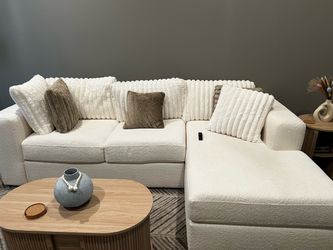 Beautiful cream L shape sectional