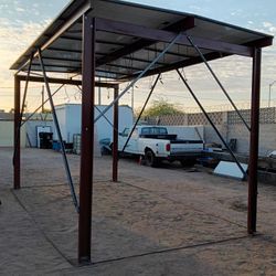 11x20 solar panel panels canopy sun shade carport  12/255w panels off grid