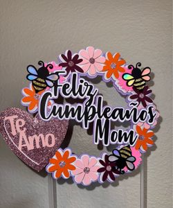 CUSTOM CAKE TOPPER PERSONALIZED NAME AND AGE