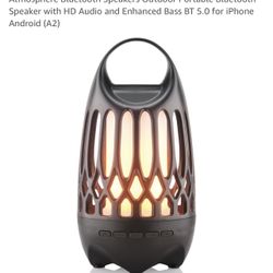 Outdoor Speaker, Led Flame Bluetooth Speakers Torch Atmosphere Bluetooth Speakers Outdoor Portable Bluetooth Speaker with HD Audio and Enhanced Bass B