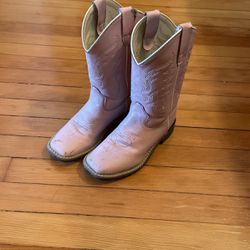 Old West Kids Pink Cowboy Boots - Size 1.5 Big Kid
