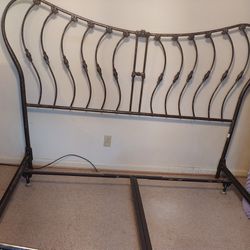 King bed frame with headboard / footboard Bronze