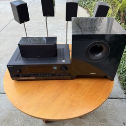 Sony Receiver with 5 Speakers + Subwoofer