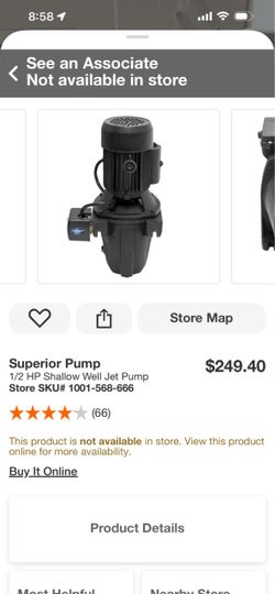 Superior Pump 1/2 HP Shallow Well Jet Pump