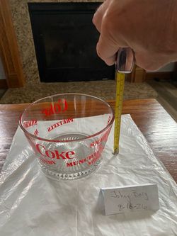 Vintage Heavy Glass Coca-Cola Snack Bowl