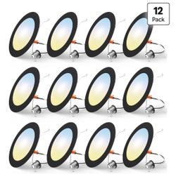 🚨 BRAND NEW! 12-Pack FREELICHT 6” Black LED Recessed Lights - ONLY $40! 🔥 SAVE BIG!