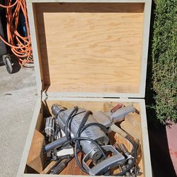 Power CRAFT REVERSIBLE DRILL, Industrial Heavy Duty comes with concrete Bits and Steel Bits and wood case