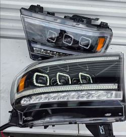 19-24 Ram LED DRL Projector Headlights Luces Focos Micas Faros Faroles Headlamps