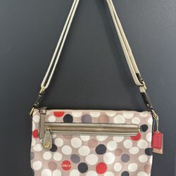 Vintage Coach poppy polka dot bag 