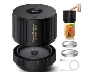 Black Mason Jar Vacuum Sealer! Brand New!