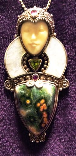 SAJEN Goddess sterling silver pendant/brooch