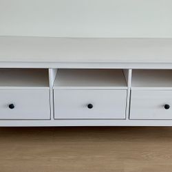 White TV Stand With Drawers 